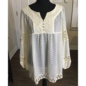 Daniel Rainn peasant boho top‎ size M